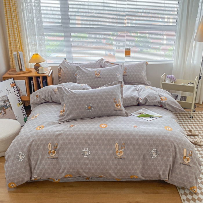 91家纺网 家纺一手货源 找家纺 宇淳国际 2023新款加厚植物羊绒四件套 杜勒里