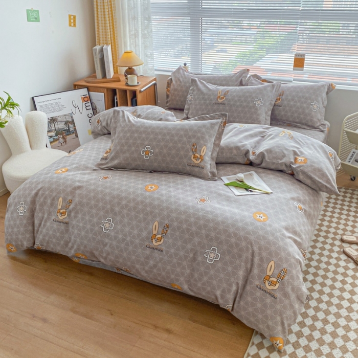 91家纺网 家纺一手货源 找家纺 宇淳国际 2023新款加厚植物羊绒四件套 杜勒里