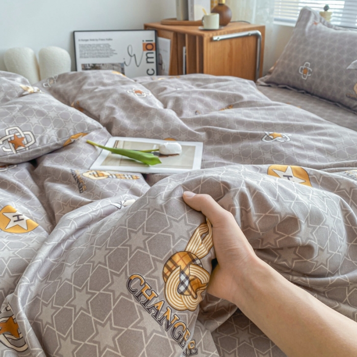 91家纺网 家纺一手货源 找家纺 宇淳国际 2023新款加厚植物羊绒四件套 杜勒里