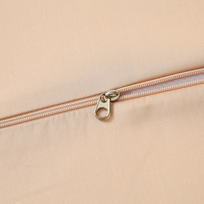 91家纺网 家纺一手货源 找家纺 良佐 2023新款100支长绒棉纯色乳胶枕枕套 太妃咖