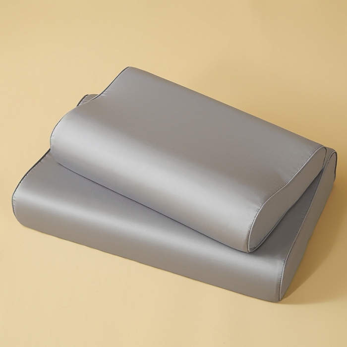 91家纺网 家纺一手货源 找家纺 良佐 2023新款100支长绒棉纯色乳胶枕枕套 象牙灰