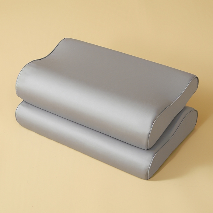 91家纺网 家纺一手货源 找家纺 良佐 2023新款100支长绒棉纯色乳胶枕枕套 象牙灰