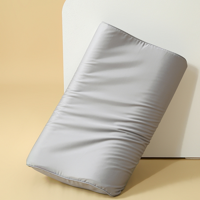 91家纺网 家纺一手货源 找家纺 良佐 2023新款100支长绒棉纯色乳胶枕枕套 象牙灰