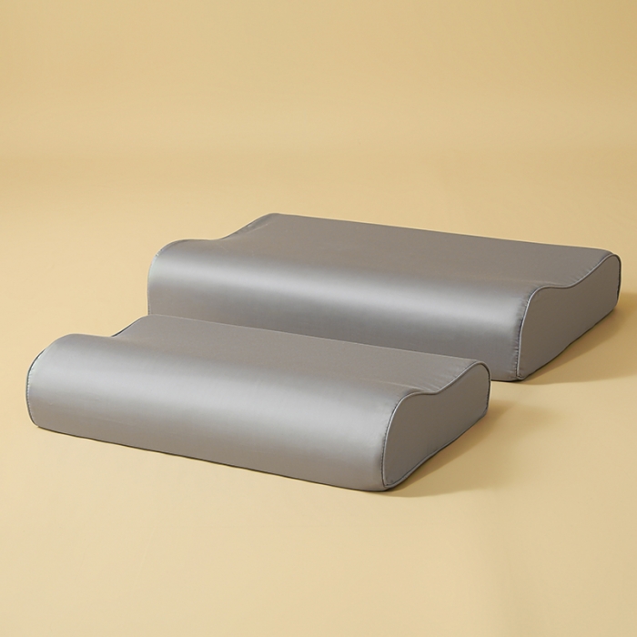 91家纺网 家纺一手货源 找家纺 良佐 2023新款100支长绒棉纯色乳胶枕枕套 象牙灰