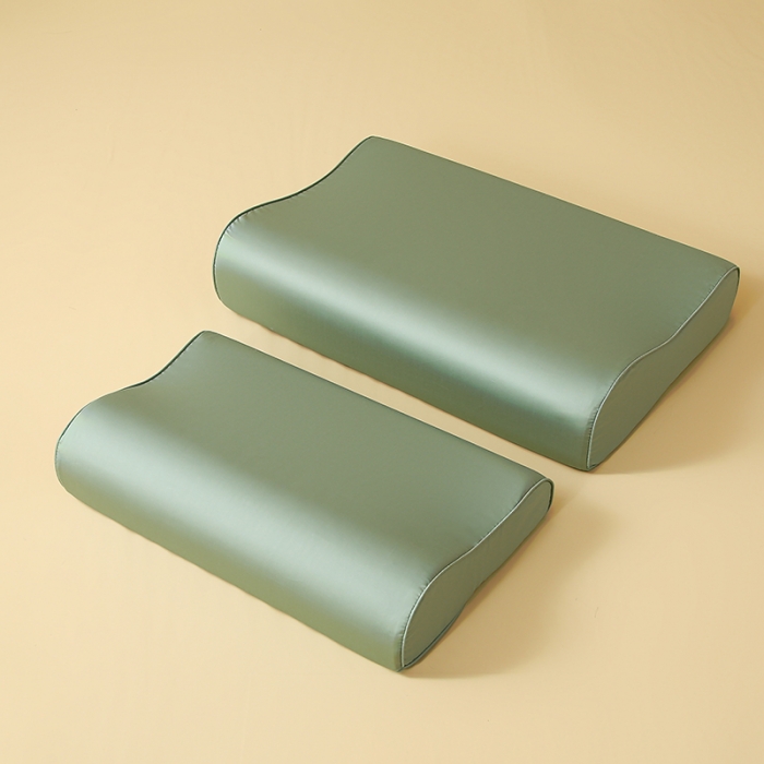 91家纺网 家纺一手货源 找家纺 良佐 2023新款100支长绒棉纯色乳胶枕枕套 香草绿