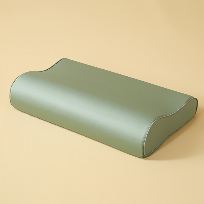 91家纺网 家纺一手货源 找家纺 良佐 2023新款100支长绒棉纯色乳胶枕枕套 香草绿