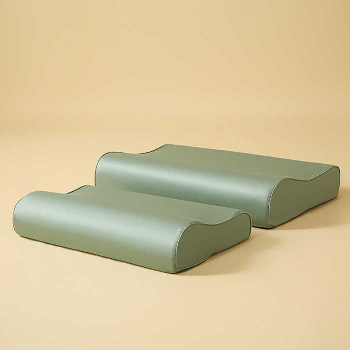 91家纺网 家纺一手货源 找家纺 良佐 2023新款100支长绒棉纯色乳胶枕枕套 香草绿