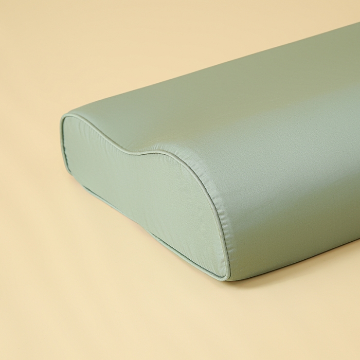 91家纺网 家纺一手货源 找家纺 良佐 2023新款100支长绒棉纯色乳胶枕枕套 香草绿