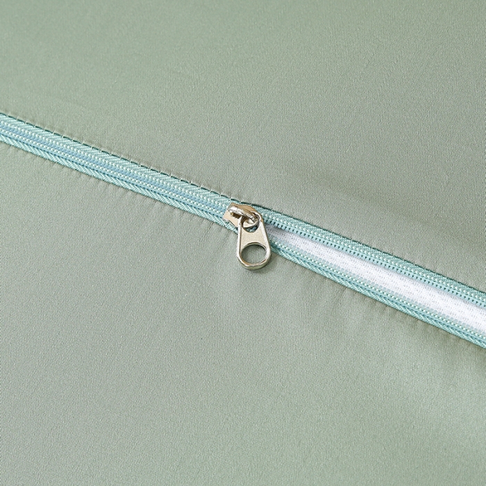 91家纺网 家纺一手货源 找家纺 良佐 2023新款100支长绒棉纯色乳胶枕枕套 香草绿