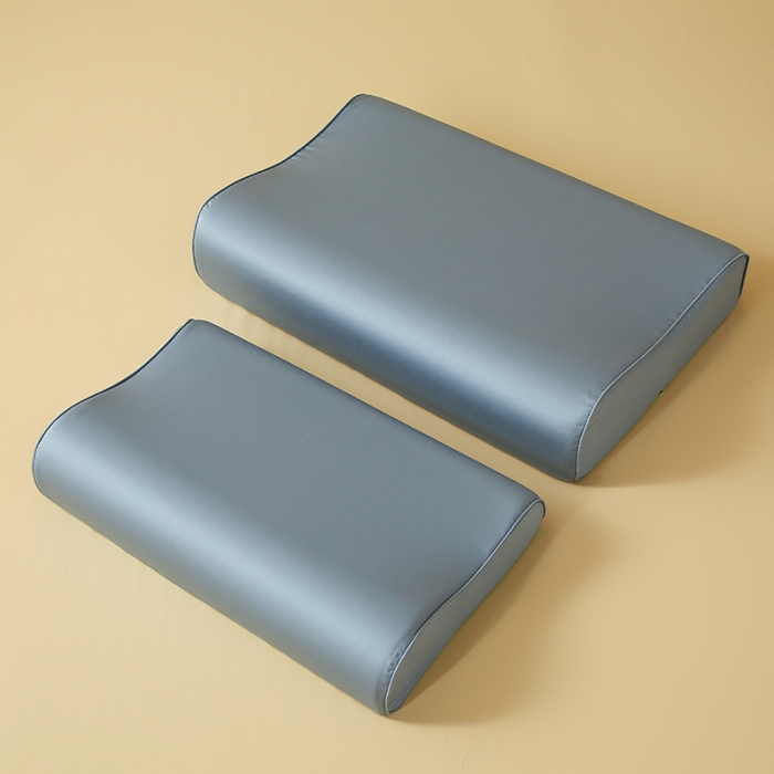 91家纺网 家纺一手货源 找家纺 良佐 2023新款100支长绒棉纯色乳胶枕枕套 灰若兰