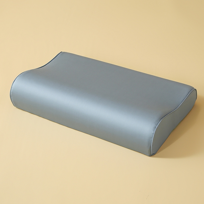 91家纺网 家纺一手货源 找家纺 良佐 2023新款100支长绒棉纯色乳胶枕枕套 灰若兰