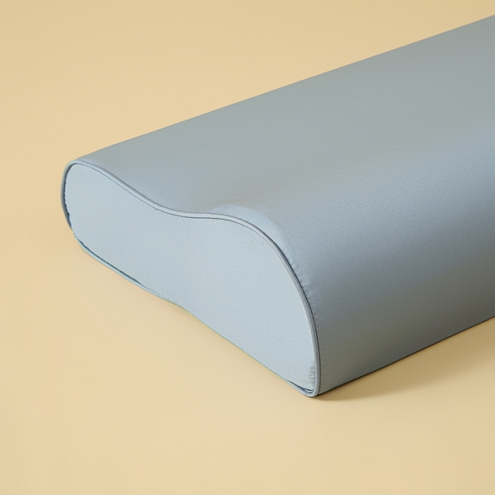 91家纺网 家纺一手货源 找家纺 良佐 2023新款100支长绒棉纯色乳胶枕枕套 灰若兰