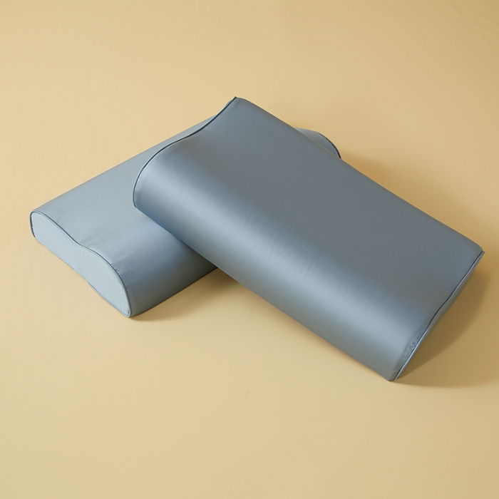 91家纺网 家纺一手货源 找家纺 良佐 2023新款100支长绒棉纯色乳胶枕枕套 灰若兰