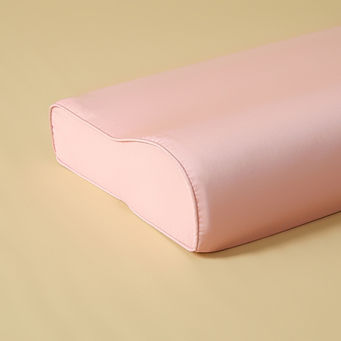 91家纺网 家纺一手货源 找家纺 良佐 2023新款100支长绒棉纯色乳胶枕枕套 儒雅粉