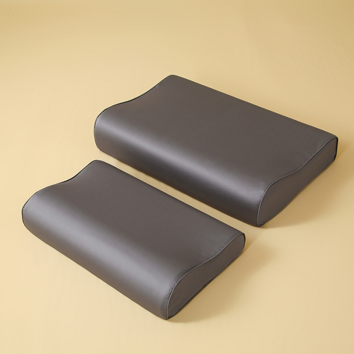 91家纺网 家纺一手货源 找家纺 良佐 2023新款100支长绒棉纯色乳胶枕枕套 柏林灰