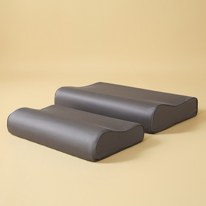 91家纺网 家纺一手货源 找家纺 良佐 2023新款100支长绒棉纯色乳胶枕枕套 柏林灰