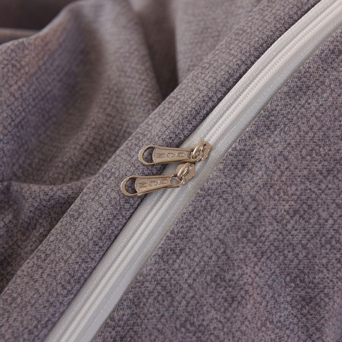 91家纺网 家纺一手货源 找家纺 巧玲珑2023新款高支高密A版生态四件套 简纯-浅灰