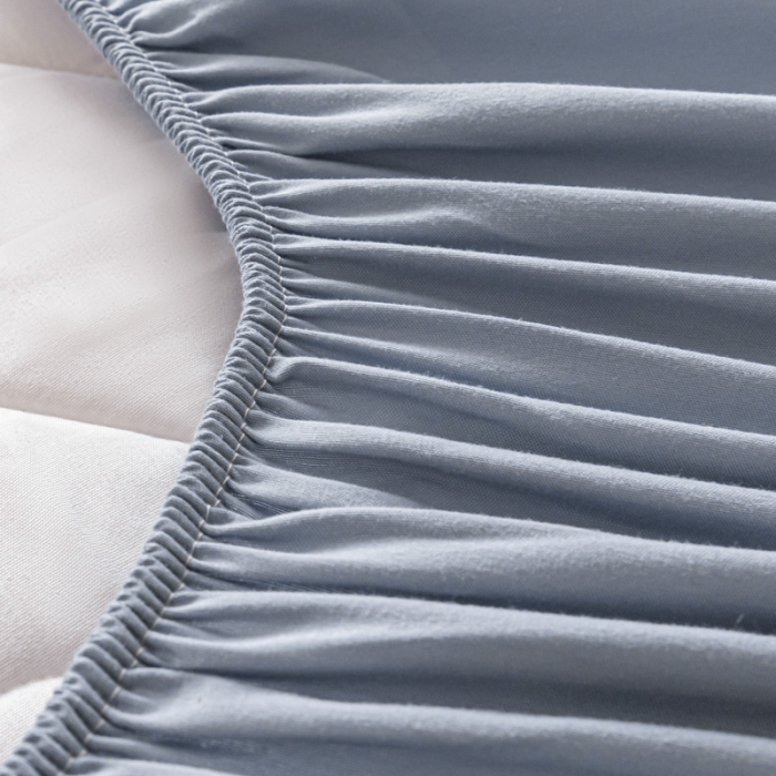 91家纺网 家纺一手货源 找家纺 鑫钰 2023新款亲肤棉夹棉新疆棉花床笠床罩床垫保护垫 棉朵-宝石蓝