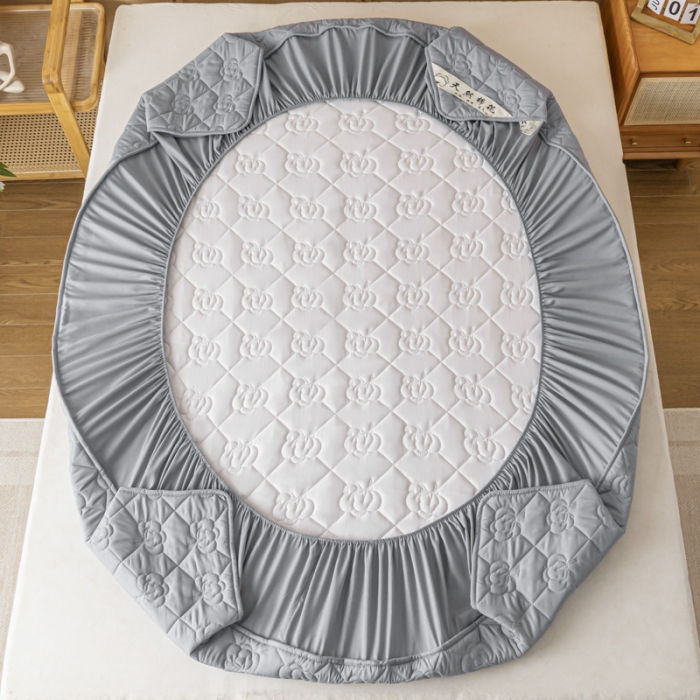 91家纺网 家纺一手货源 找家纺 鑫钰 2023新款亲肤棉夹棉新疆棉花床笠床罩床垫保护垫 棉朵-雅致灰