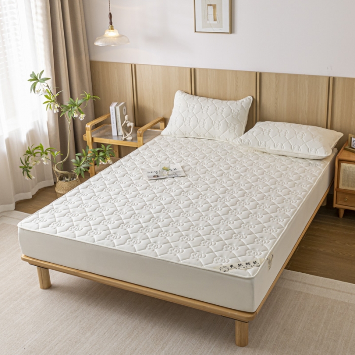 91家纺网 家纺一手货源 找家纺 鑫钰 2023新款亲肤棉夹棉新疆棉花床笠床罩床垫保护垫 棉朵-珍珠白