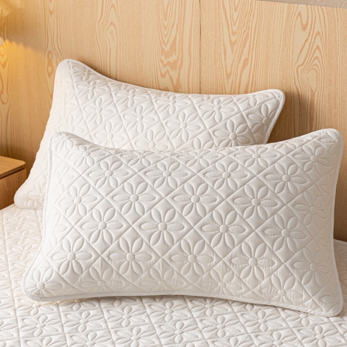 91家纺网 家纺一手货源 找家纺 鑫钰 2023新款防水隔尿水洗全棉夹棉棉花床笠床垫保护套床套罩 大风车-白色