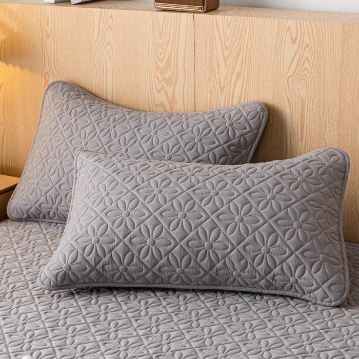 91家纺网 家纺一手货源 找家纺 鑫钰 2023新款防水隔尿水洗全棉夹棉棉花床笠床垫保护套床套罩 大风车-高级灰