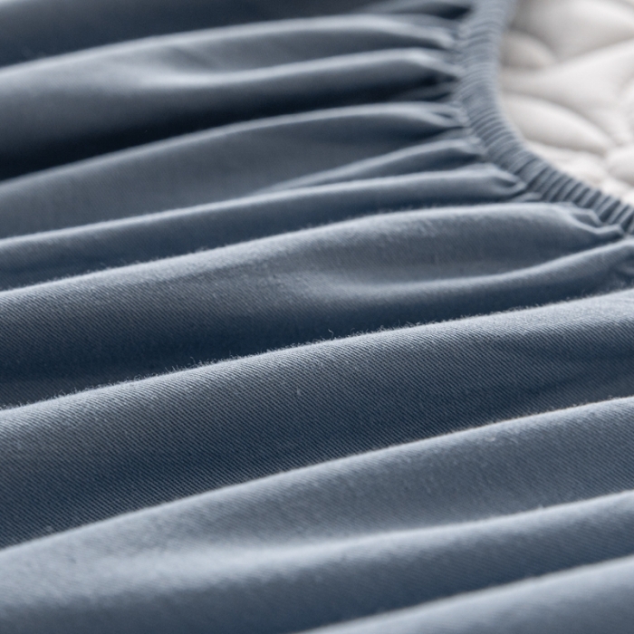 91家纺网 家纺一手货源 找家纺 鑫钰 2023新款防水隔尿水洗全棉夹棉棉花床笠床垫保护套床套罩 大风车-湖蓝