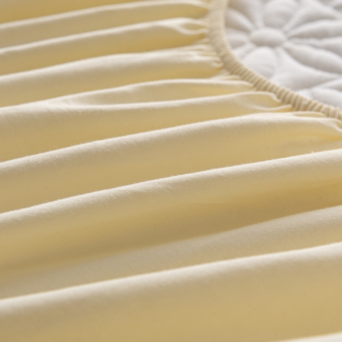 91家纺网 家纺一手货源 找家纺 鑫钰 2023新款防水隔尿水洗全棉夹棉棉花床笠床垫保护套床套罩 大风车-米黄