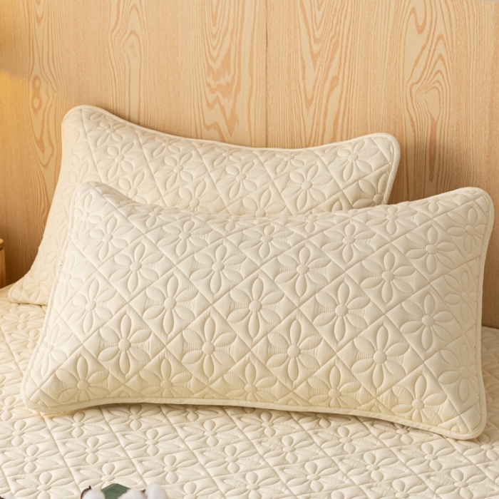 91家纺网 家纺一手货源 找家纺 鑫钰 2023新款防水隔尿水洗全棉夹棉棉花床笠床垫保护套床套罩 大风车-米黄