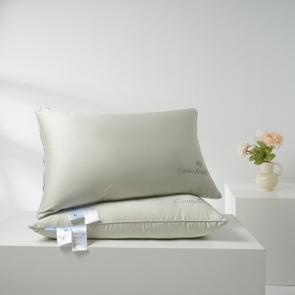 91家纺网 家纺一手货源 找家纺 （总）2023新款 高奢天丝羽丝枕头养颜高弹低枕矮枕抗菌护颈助眠软枕