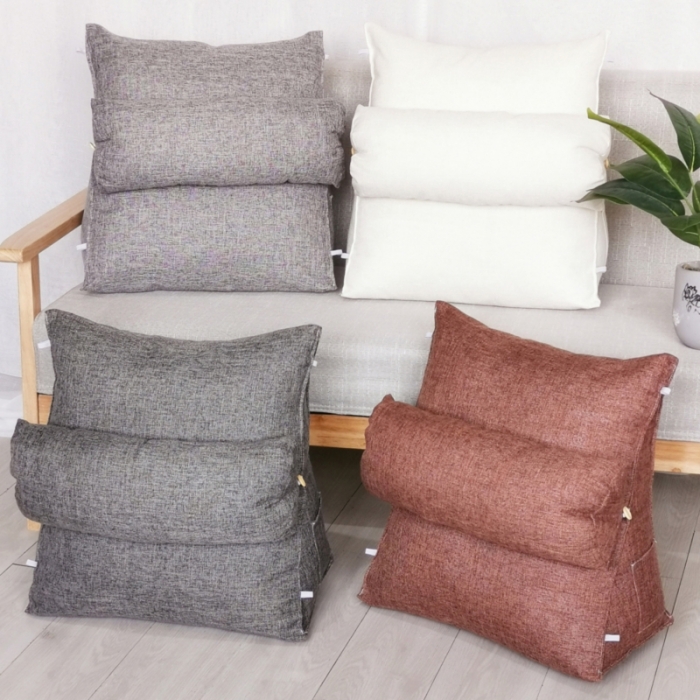 91家纺网 家纺一手货源 找家纺 （总）新款加厚棉麻三角腰靠床头靠垫沙发靠背飘窗靠垫腰靠批发抱枕颈椎枕