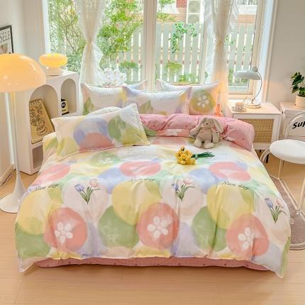 91家纺网 家纺一手货源 找家纺 （总）文黛 2025新款植物羊绒-单被套场景一