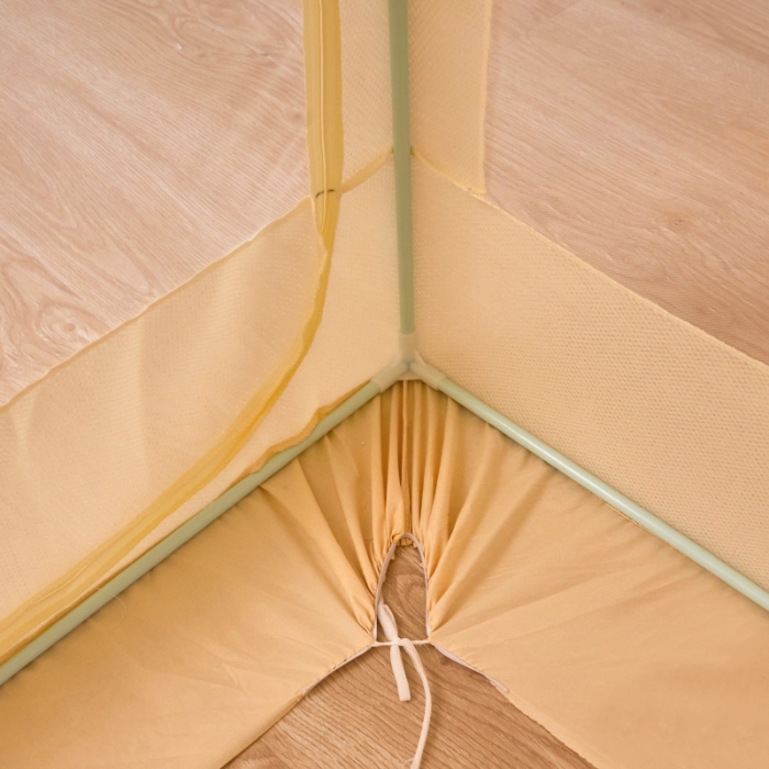 91家纺网 家纺一手货源 找家纺 迪凡保罗蚊帐 2023新款2318多开门涂银强遮光三明治学生蚊帐 2318-黄金叶