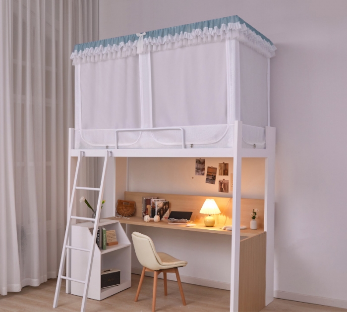 91家纺网 家纺一手货源 找家纺 迪凡保罗蚊帐 2023新款2318多开门涂银强遮光三明治学生蚊帐 2318-欧白色