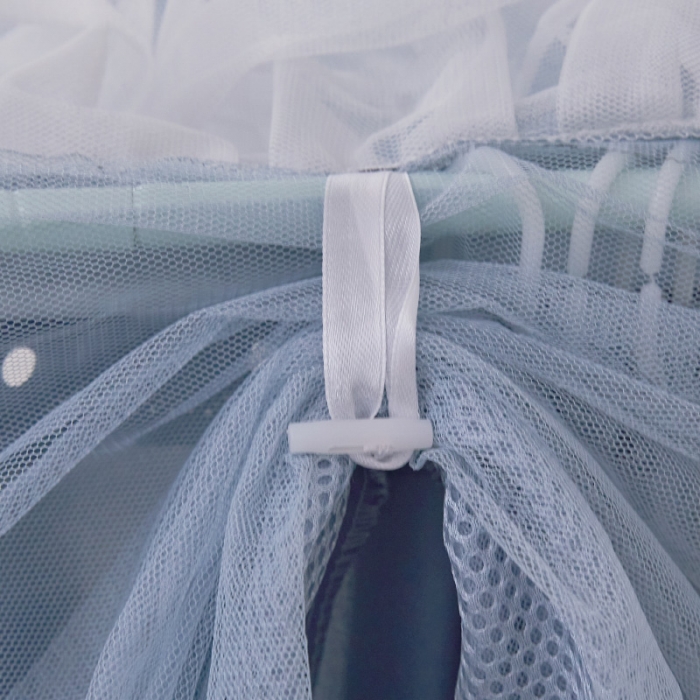 91家纺网 家纺一手货源 找家纺 迪凡保罗蚊帐 2023新款2318多开门涂银强遮光三明治学生蚊帐 2318-浅灰色