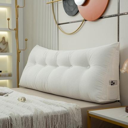 91家纺网 家纺一手货源 找家纺 （总）一兰 2023秋冬新款立条绒三角靠垫榻榻米床头靠垫-巴巴斯系列