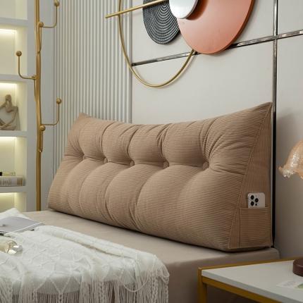 91家纺网 家纺一手货源 找家纺 （总）一兰 2023秋冬新款立条绒三角靠垫榻榻米床头靠垫-巴巴斯系列