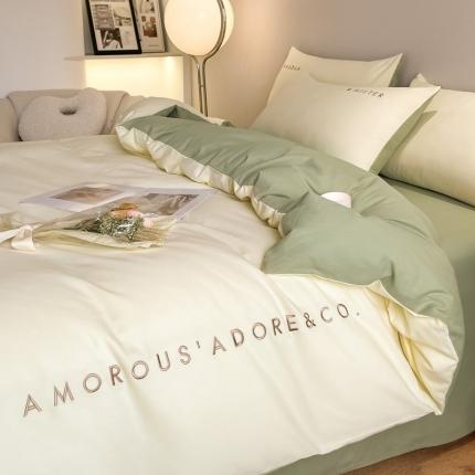 91家纺网 家纺一手货源 找家纺 秋冬全棉加厚磨毛四件套纯棉刺绣活性床上用品（提供买家秀）