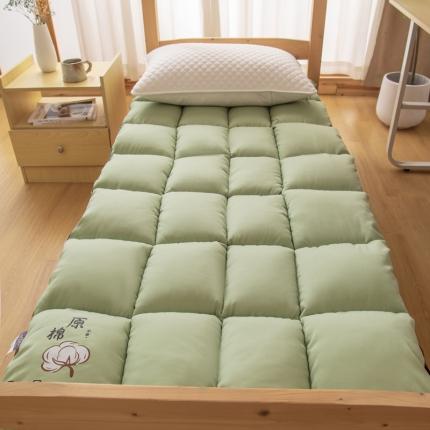 新款学生床垫宿舍单人垫被双人褥垫 豆绿色-亲肤床垫