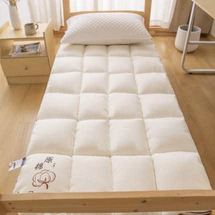 新款学生床垫宿舍单人垫被双人褥垫 米白色-亲肤床垫