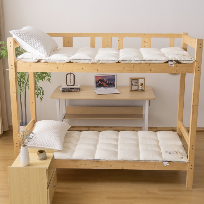 91家纺网 家纺一手货源 找家纺 梦舒羽 2025新款学生床垫宿舍单人垫被双人褥垫 米白色-亲肤床垫