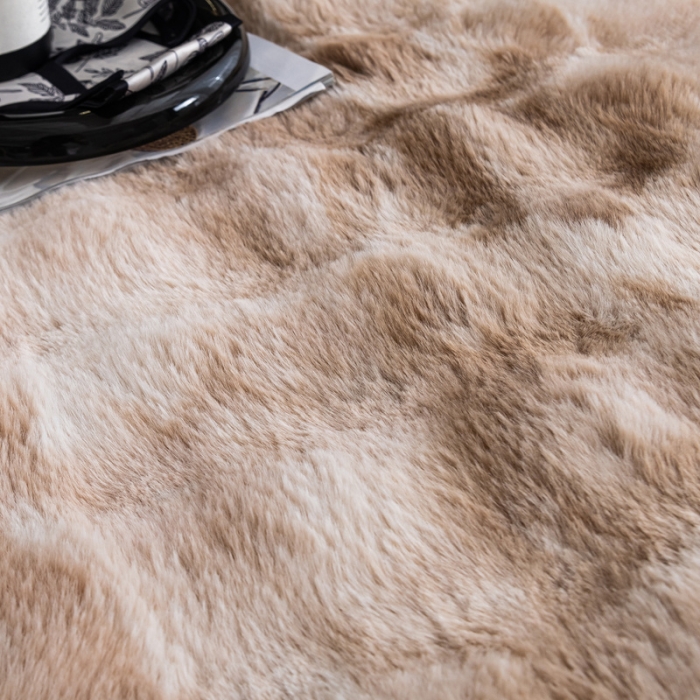 91家纺网 家纺一手货源 找家纺 （总）2025新款托斯卡纳兔毛加厚双层毛毯晕染高端绒毯保暖毯子奢华沙发毯