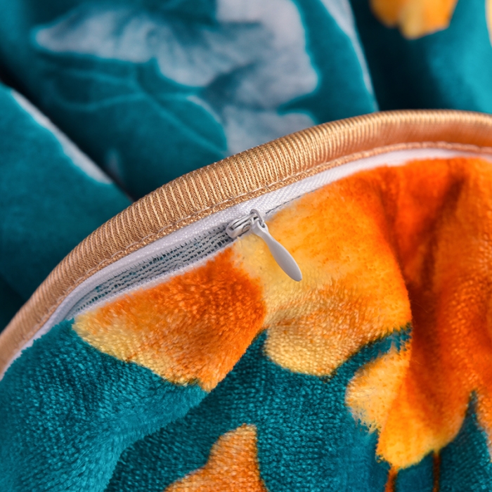 91家纺网 家纺一手货源 找家纺 千嘻汇 2025新款8斤牛奶绒金貂法莱绒床裙款保暖四件套繁花似锦