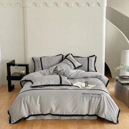 91家纺网 家纺一手货源 找家纺 总帅露 2023新款40s长绒棉时尚轻奢-奈趣系列四件套【提供买家秀】