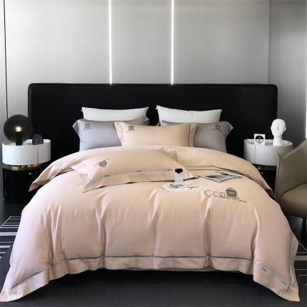 91家纺网 家纺一手货源 找家纺 总 玖玖爱 2023新款180支超柔火山磨毛长绒棉刺绣coco小姐系列