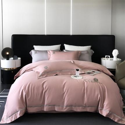 91家纺网 家纺一手货源 找家纺 玖玖爱 2023新款180支超柔火山磨毛长绒棉刺绣coco小姐系列 西柚莎