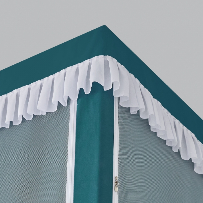 91家纺网 家纺一手货源 找家纺 迪凡保罗蚊帐 2023新款2321多开门涂银强遮光学生蚊帐 2321-海岛蓝