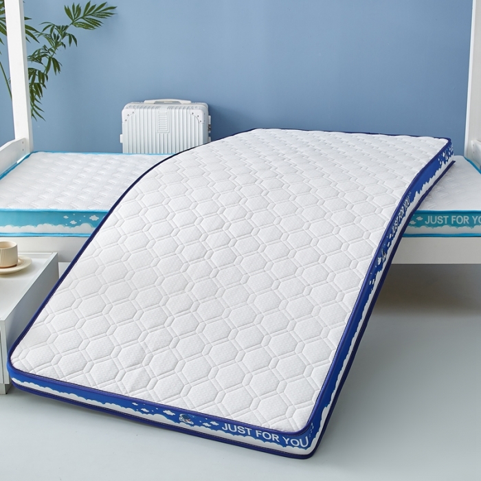 91家纺网 家纺一手货源 找家纺 时奥家纺 2023新款学生宿舍乳胶海绵床垫 海洋蓝