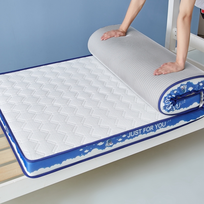 91家纺网 家纺一手货源 找家纺 时奥家纺 2023新款学生宿舍乳胶海绵床垫 海洋蓝