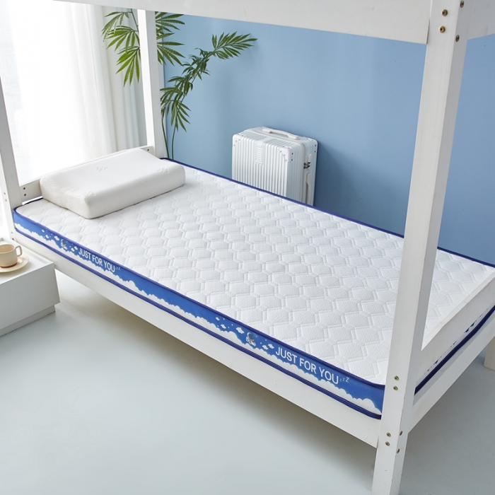 91家纺网 家纺一手货源 找家纺 时奥家纺 2023新款学生宿舍乳胶海绵床垫 海洋蓝